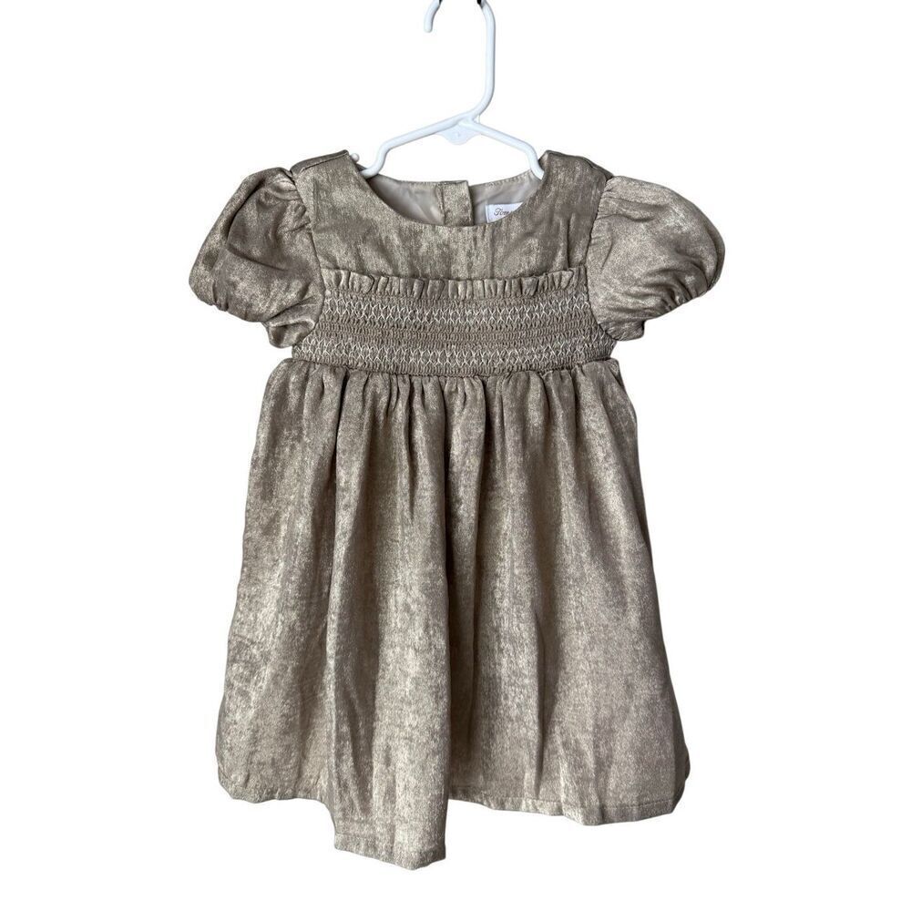 Tommy Bahama Gold Metallic Formal Dress Size 2T Girls